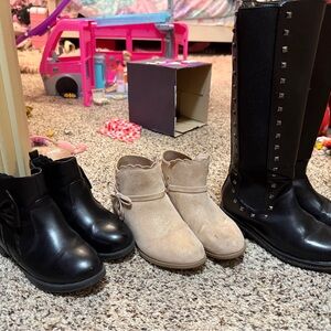 Stylish Kids Ankle Boots - Black and Tan